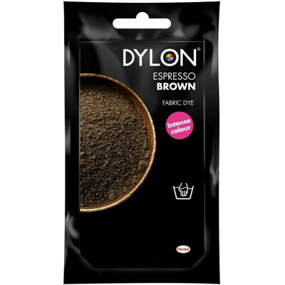 (Espresso Brown) DYLON Hand Fabric Dye Sachet For Clothes & Soft Furnishings, 50 (Espresso Brown) DYLON Hand Fabric Dye Sachet For Clothes & Soft Furnishings, 50