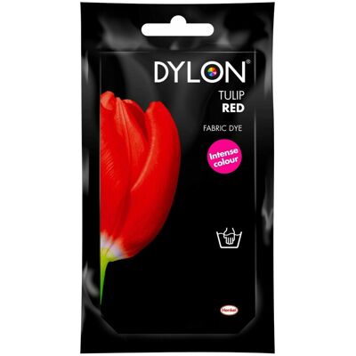 (Tulip Red) DYLON Hand Fabric Dye Sachet For Clothes & Soft Furnishings, 50g (Tulip Red) DYLON Hand Fabric Dye Sachet For Clothes & Soft Furnishings, 50g