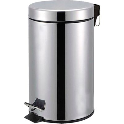 Denny International - 5L - Stainless Steel - Silver - Pedal Bin Denny International - 5L - Stainless Steel - Silver - Pedal Bin