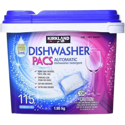 Kirkland Signature Premium Dishwasher Detergent Pacs, 115-count Kirkland Signature Premium Dishwasher Detergent Pacs, 115-count