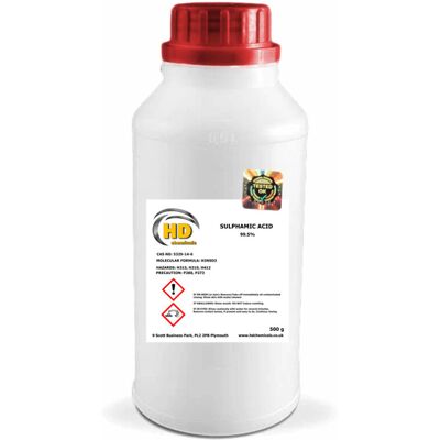 HD Chemicals LTD (500g HDPE) Sulphamic Acid 99.5% - Descaler, Rust Remover HD Chemicals LTD (500g HDPE) Sulphamic Acid 99.5% - Descaler, Rust Remover