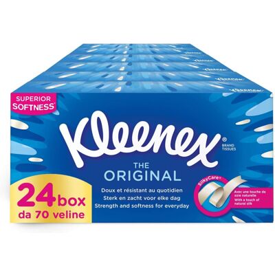 Kleenex - Original Box Handkerchiefs - 24 boxes - 70 per box - Handkerchiefs Kleenex - Original Box Handkerchiefs - 24 boxes - 70 per box - Handkerchiefs
