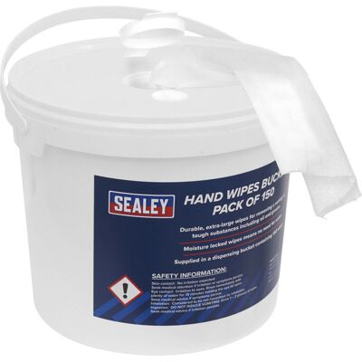 Loops Hand Wipes Bucket - Contains 150 Extra Large Wipes - Removes Oil & Grease Loops Hand Wipes Bucket - Contains 150 Extra Large Wipes - Removes Oil & Grease