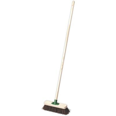 Loops Hard Bristle Outdoor Broom Stick - 300mm Brush Head - Hard Bassine Bristles Loops Hard Bristle Outdoor Broom Stick - 300mm Brush Head - Hard Bassine Bristles
