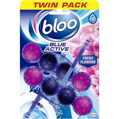 Bloo Colour Active+ Flower - Odour Stop - 2x50g - Toilet Rim Block Bloo Colour Active+ Flower - Odour Stop - 2x50g - Toilet Rim Block