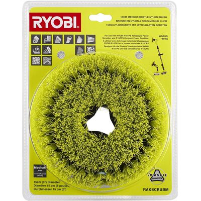 Ryobi RAKSCRUBM Medium Nylon Brush (Single) Ryobi RAKSCRUBM Medium Nylon Brush (Single)