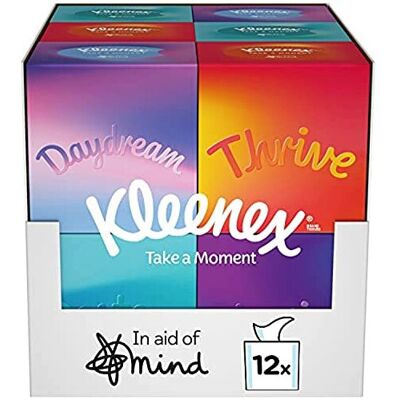 Kleenex Take a Moment Tissue Collection - 12 Cube Boxes - Aid of Mind Kleenex Take a Moment Tissue Collection - 12 Cube Boxes - Aid of Mind