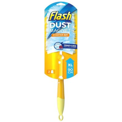 Flash Dust Magnet XL (Handle Extendable to 90cm), Duster Starter Kit Handle & Re Flash Dust Magnet XL (Handle Extendable to 90cm), Duster Starter Kit Handle & Re