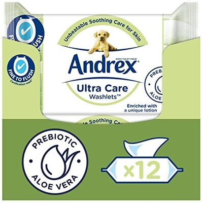 Andrex Ultra Care Washlets - Biodegradable Toilet Wipes Andrex Ultra Care Washlets - Biodegradable Toilet Wipes