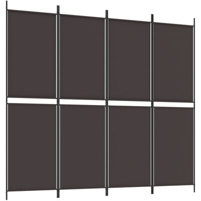 vidaXL Brown 200x180cm 6-Panel Fabric Room Divider vidaXL Brown 200x180cm 6-Panel Fabric Room Divider