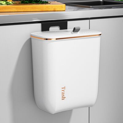 Living And Home (26.6cm W x 14.8cm D x 30cm H) Kitchen Bathroom Hanging Waste Bin with Lid Living And Home (26.6cm W x 14.8cm D x 30cm H) Kitchen Bathroom Hanging Waste Bin with Lid