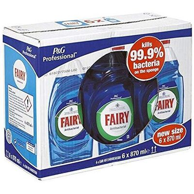 Fairy Antibacterial Washing Up Liquid Eucalyptus 870ml Pack of 6 Fairy Antibacterial Washing Up Liquid Eucalyptus 870ml Pack of 6