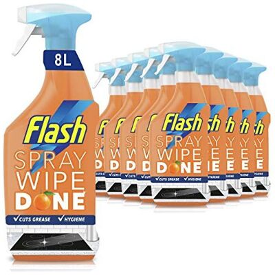 SprayWipeDone - Kitchen Cleaner Spray - 8 L - 10x800 ml - Bright Mandarin - Kitchen cleaner spray SprayWipeDone - Kitchen Cleaner Spray - 8 L - 10x800 ml - Bright Mandarin - Kitchen cleaner spray