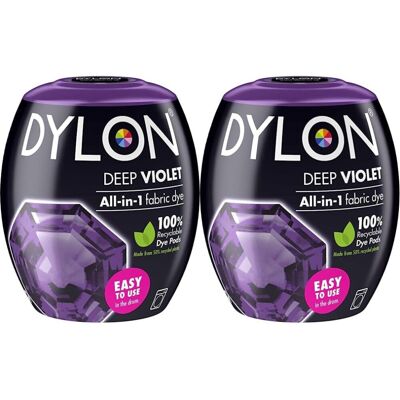 DYLON Washing Machine Fabric Dye Pod for Clothes & Soft Furnishings, 350g Deep DYLON Washing Machine Fabric Dye Pod for Clothes & Soft Furnishings, 350g Deep