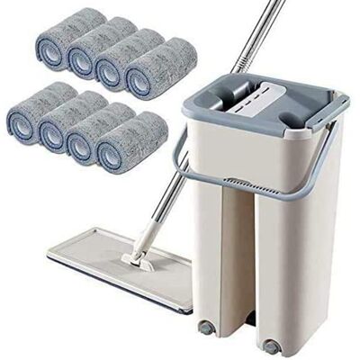 Exogio Floor 360 Degree Rotation Telescopic Handle Self-Cleaning Flat Mop with Microfib Exogio Floor 360 Degree Rotation Telescopic Handle Self-Cleaning Flat Mop with Microfib