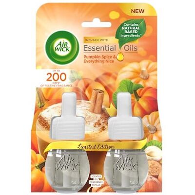 Air Wick - Pumpkin Spice - 2 x 19ml - Plug-in Refills Air Wick - Pumpkin Spice - 2 x 19ml - Plug-in Refills