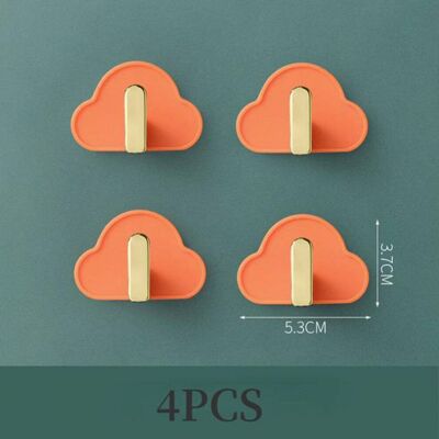 Dechoicelife (a-Orange) Without Drilling Home Organizer Hooks Kitchen Towel Hanger Hooks Punc Dechoicelife (a-Orange) Without Drilling Home Organizer Hooks Kitchen Towel Hanger Hooks Punc