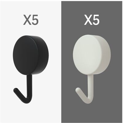 Dechoicelife (a-Black White) 10PCS Self Adhesive Wall Hook Strong Without Drilling Coat Bag B Dechoicelife (a-Black White) 10PCS Self Adhesive Wall Hook Strong Without Drilling Coat Bag B