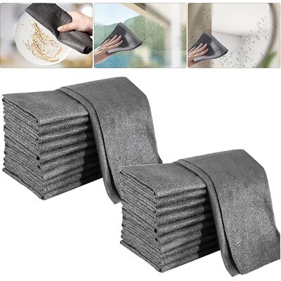 Unbranded (10Pcs, 20 x 30 cm) Thickened Magic Cleaning Cloth, Microfiber Glass Cleaning Cl Unbranded (10Pcs, 20 x 30 cm) Thickened Magic Cleaning Cloth, Microfiber Glass Cleaning Cl