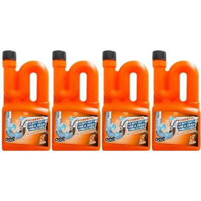 One Chem - Sink and Drain Unblocker - 4 x 750ml One Chem - Sink and Drain Unblocker - 4 x 750ml
