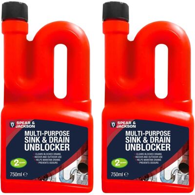 Spear & Jackson - Unblocker - 2 x 750 ml - Unblocker Spear & Jackson - Unblocker - 2 x 750 ml - Unblocker