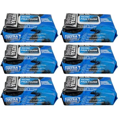 Sunukerr (6 X Packs) Ultragrime Pro Multiuse Industrial Strength Wet Wipes XXL+ in Packs Sunukerr (6 X Packs) Ultragrime Pro Multiuse Industrial Strength Wet Wipes XXL+ in Packs