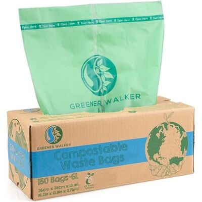 Greener Walker - 6L - 150 Bags - Bin Liners Greener Walker - 6L - 150 Bags - Bin Liners