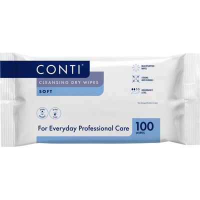 Conti Lite Conti Soft Large Patient Vernacare Dry Wipes CSW110 - 30 x 28 cm - 12 Pack of 10 Conti Lite Conti Soft Large Patient Vernacare Dry Wipes CSW110 - 30 x 28 cm - 12 Pack of 10