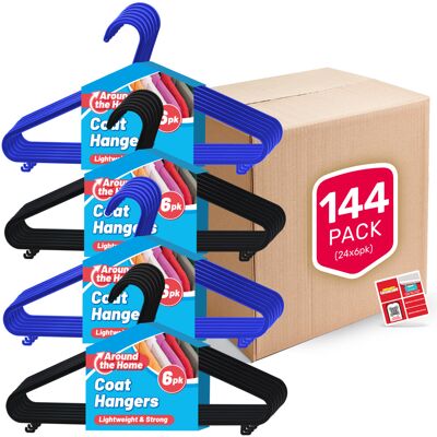 144pk Assorted Coat Hangers for Adult Strong Coat hangers SOL Stickers 144pk Assorted Coat Hangers for Adult Strong Coat hangers SOL Stickers