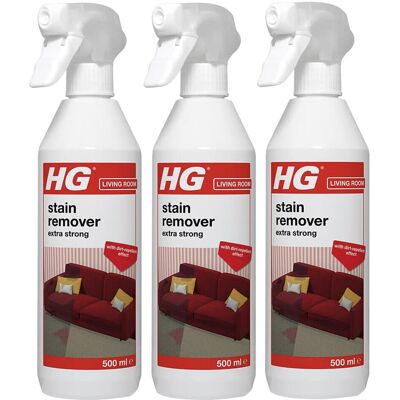 3 x HG Stain Remover Extra Strong Spray - 500ml 3 x HG Stain Remover Extra Strong Spray - 500ml