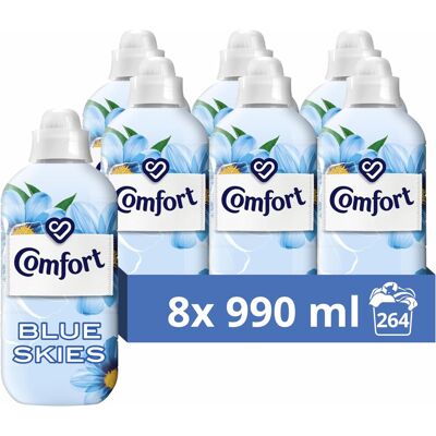 Comfort Blue Skies Fabric Conditioner with Stay Fresh technology for 100 days of Comfort Blue Skies Fabric Conditioner with Stay Fresh technology for 100 days of