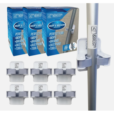 The Dustpan & Brush Store - Broom & Mop - Self-Adhesive - Holder The Dustpan & Brush Store - Broom & Mop - Self-Adhesive - Holder