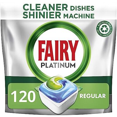 Fairy Platinum All-In-One Dishwasher Tablets Bulk, 120 Tablets (24 x 5), Origina Fairy Platinum All-In-One Dishwasher Tablets Bulk, 120 Tablets (24 x 5), Origina