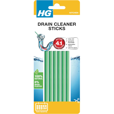HG Drain Unblocker, Drain Sticks, Powerful Cleaner, Sink Unblocker, pack of 6 HG Drain Unblocker, Drain Sticks, Powerful Cleaner, Sink Unblocker, pack of 6