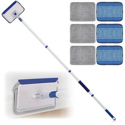 Qaestfy Skirting Board Cleaner Mop Tool with 152cm Long Handle Wall Floor Mop Duster for Qaestfy Skirting Board Cleaner Mop Tool with 152cm Long Handle Wall Floor Mop Duster for