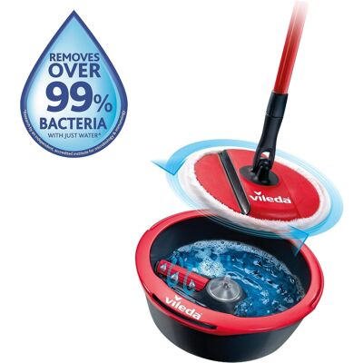 Vileda Spin and Clean Floor Mop Bucket Set, Spin Mop Cleaning Floors Vileda Spin and Clean Floor Mop Bucket Set, Spin Mop Cleaning Floors