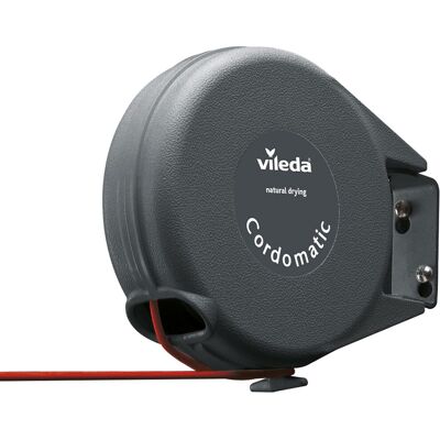 Vileda Cordomatic Retractable Washing Line - 15m, Wall-Mount Outdoor Clothes Lin Vileda Cordomatic Retractable Washing Line - 15m, Wall-Mount Outdoor Clothes Lin