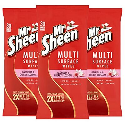 Soft Sheen Carson Mr Sheen Ultra Effective Wipes for Wood, Glass, Metal and Plastic, Magnolia and Soft Sheen Carson Mr Sheen Ultra Effective Wipes for Wood, Glass, Metal and Plastic, Magnolia and