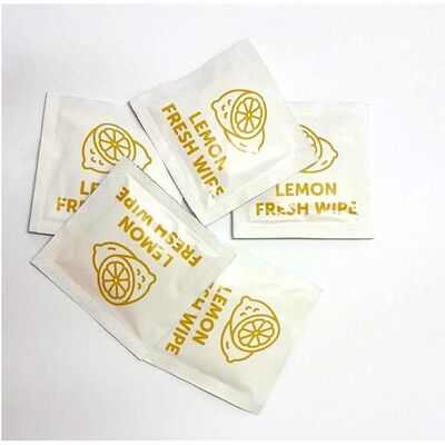 Sunrise Packaging 100 x Individually Wrapped Refreshing Lemon Scented Wet Wipes Hand Wipes Sachets Sunrise Packaging 100 x Individually Wrapped Refreshing Lemon Scented Wet Wipes Hand Wipes Sachets