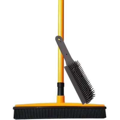 ONESAVE Long Handle Rubber Broom Pet Hair Fur Remover ONESAVE Long Handle Rubber Broom Pet Hair Fur Remover