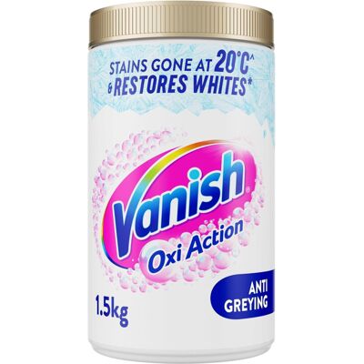 Vanish Gold Oxi Action Stain Remover and Whitening Booster Powder For Whites 1.5 Vanish Gold Oxi Action Stain Remover and Whitening Booster Powder For Whites 1.5