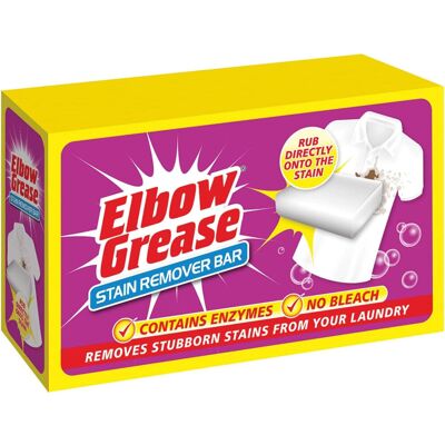 Elbow Grease Stubborn Stain Remover Bar 100g - Bleach-Free, Enzyme-Powered Pre-W Elbow Grease Stubborn Stain Remover Bar 100g - Bleach-Free, Enzyme-Powered Pre-W