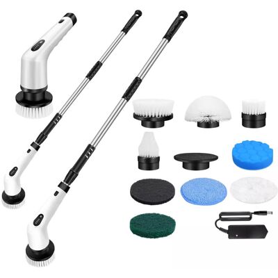 YouseaHome Electric Spin Scrubber With 8 Replaceable Cleaning Brush Head Cordless Scrubber YouseaHome Electric Spin Scrubber With 8 Replaceable Cleaning Brush Head Cordless Scrubber