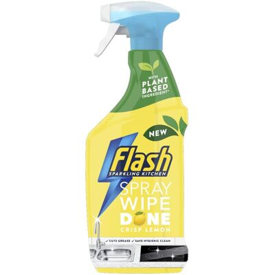 Flash Spray Wipe Done Bright Crisp Lemon Cleaning Spray 800ml Flash Spray Wipe Done Bright Crisp Lemon Cleaning Spray 800ml