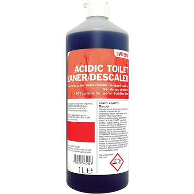 2WORK Acidic Toilet Cleaner/Descaler/Deodoriser 1 Litre 2W76002 2WORK Acidic Toilet Cleaner/Descaler/Deodoriser 1 Litre 2W76002