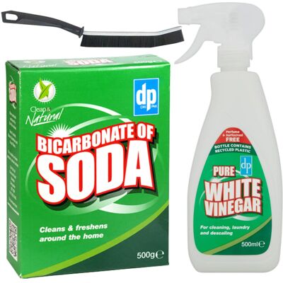 Glameno Bicarbonate of Soda for Cleaning 500g (Baking soda for cleaning) with White Vine Glameno Bicarbonate of Soda for Cleaning 500g (Baking soda for cleaning) with White Vine