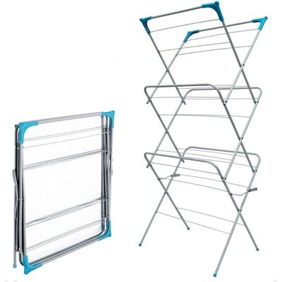 DENNY INT LTD 3 Tier Clothes Dryer Airer Foldable Laundry Rack Washing Line Drying Horse 14m DENNY INT LTD 3 Tier Clothes Dryer Airer Foldable Laundry Rack Washing Line Drying Horse 14m