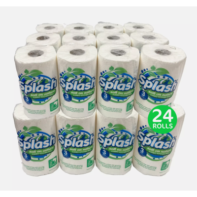 Nova - Splash - 3ply - 24 Rolls - Kitchen Roll Nova - Splash - 3ply - 24 Rolls - Kitchen Roll