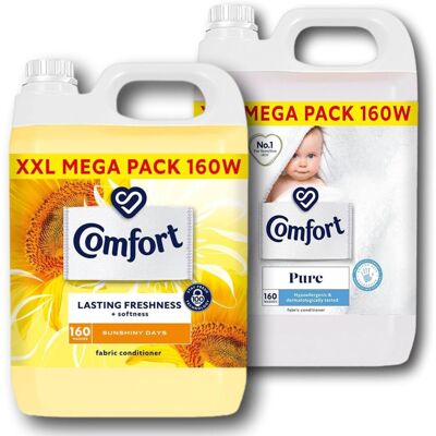 Comfort Sunshiny & Comfort Pure Variety Bundle 160w Fabric Conditioner Comfort Sunshiny & Comfort Pure Variety Bundle 160w Fabric Conditioner