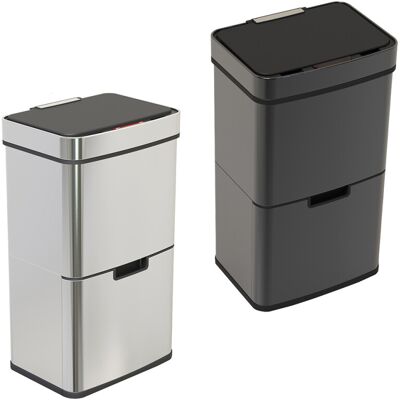 Charles Bentley Triple Compartment 62L Sensor Bin Charles Bentley Triple Compartment 62L Sensor Bin